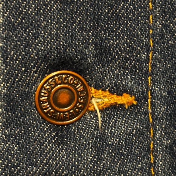 80s 70506-0216 Levi's Men's Blue Denim Jacket - Picture 3 of 7